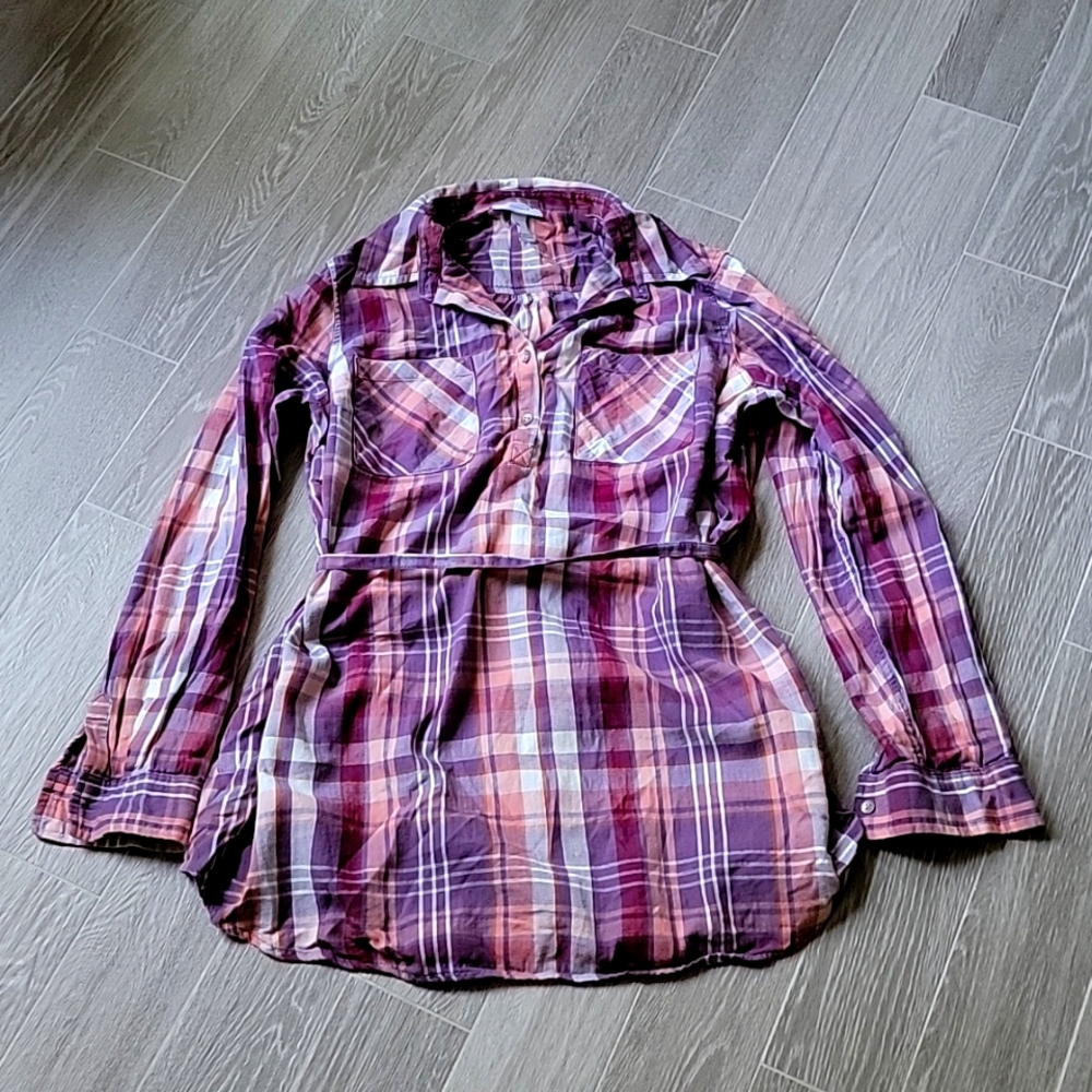 Liz Lange Maternity for Target Plaid Shirt in Medium